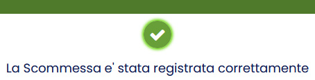Scommessa registrata