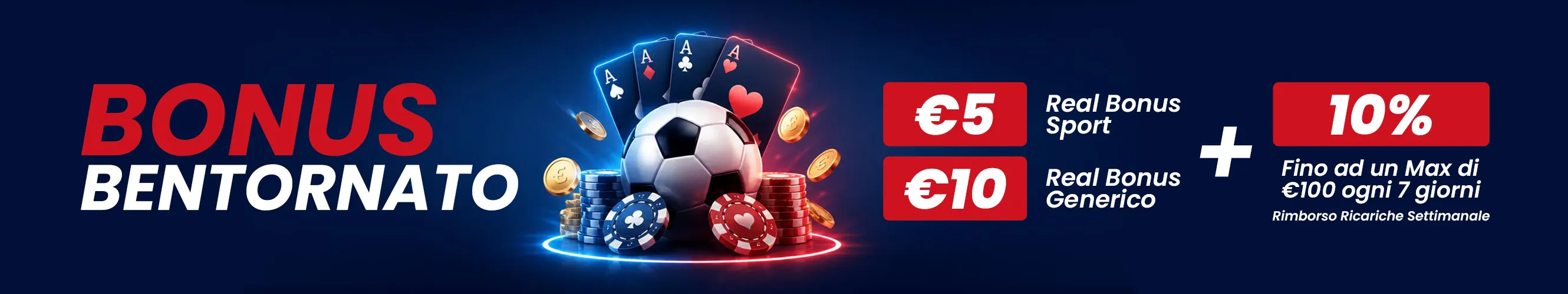 Bentornato BetItaly - Bonus di Benvenuto al Primo Accesso
